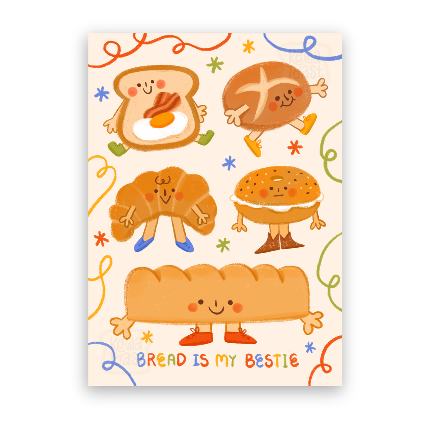 Bread Is My Bestie | 5x7 Print
