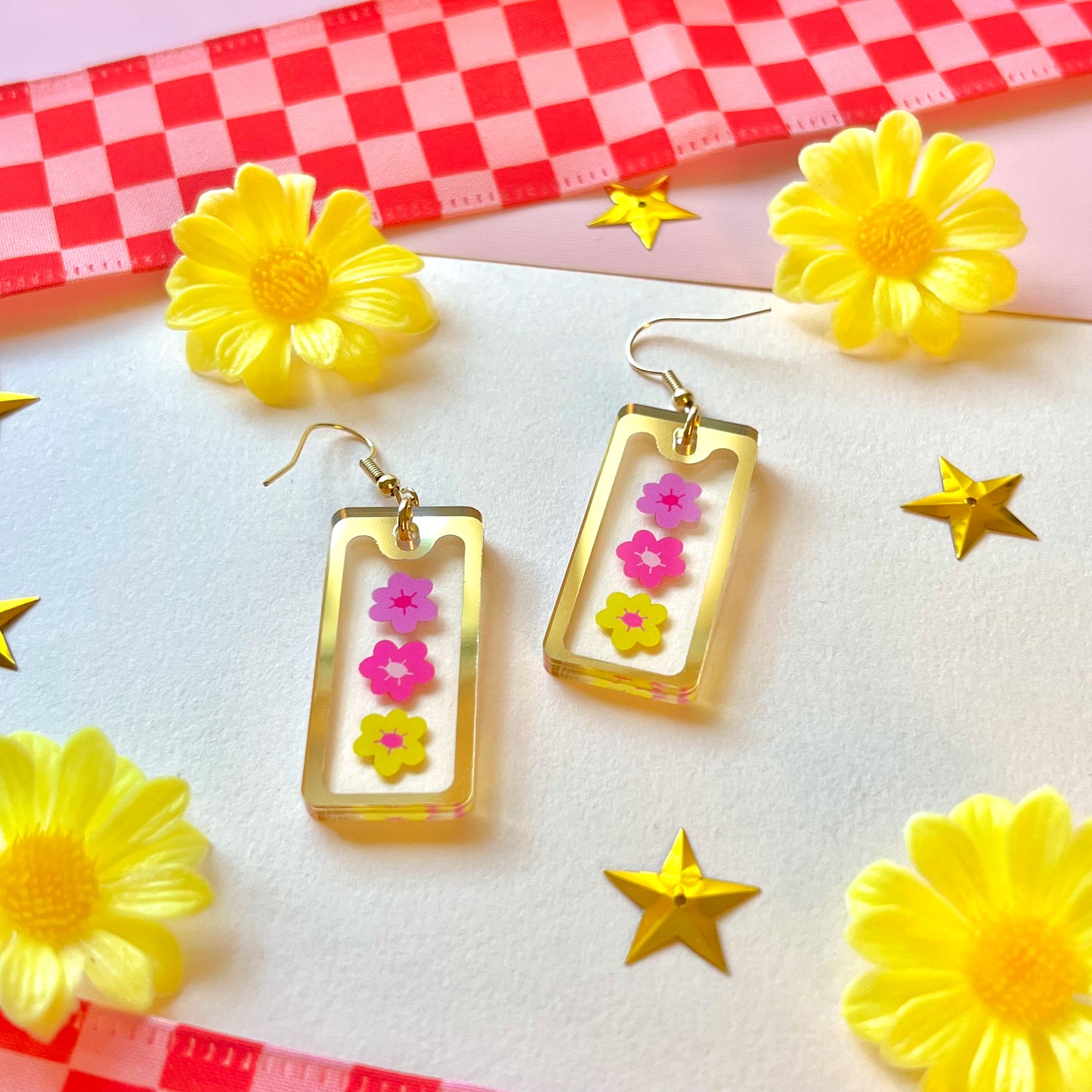 Floral Trio | Acrylic Earrings