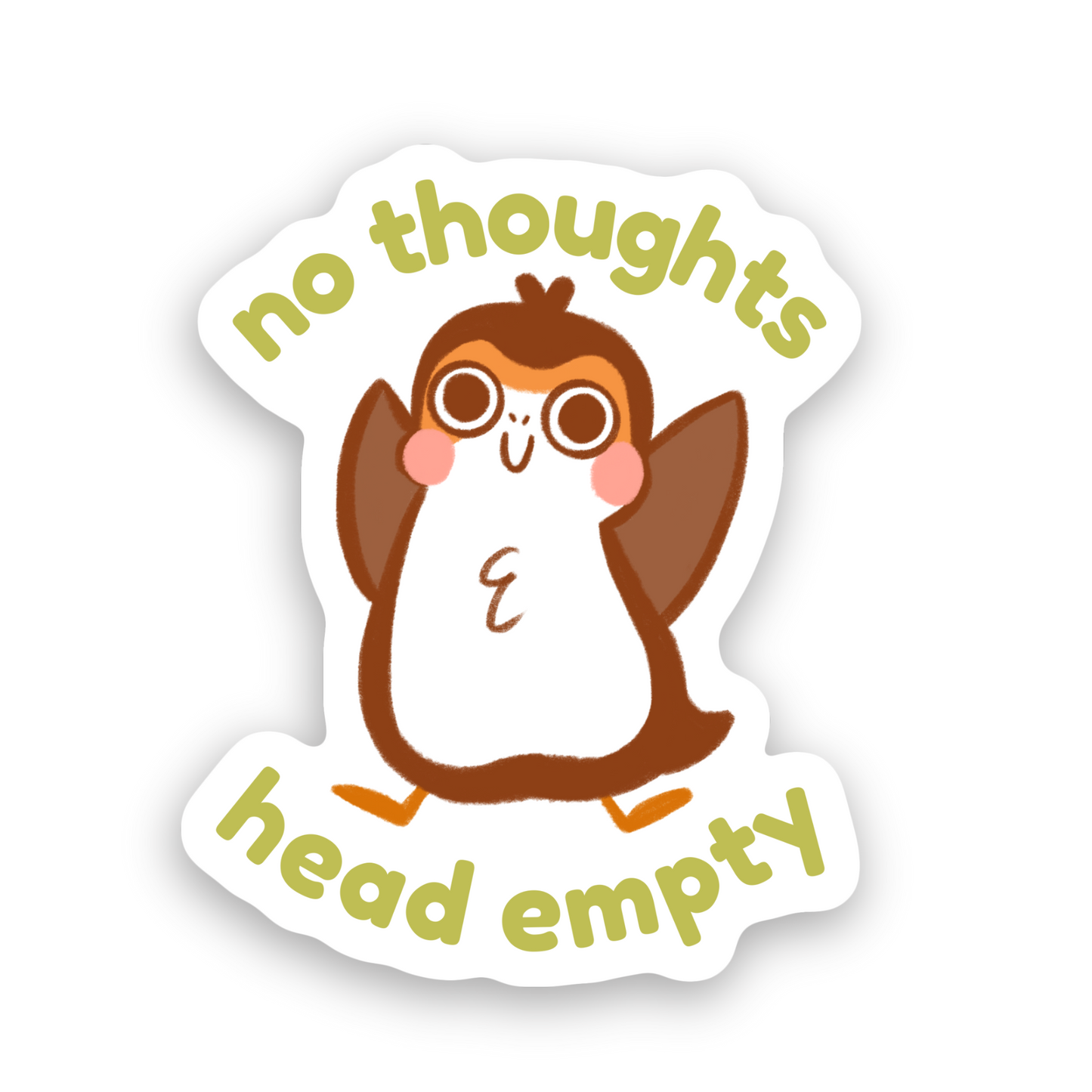 No Thoughts Porg | Sticker