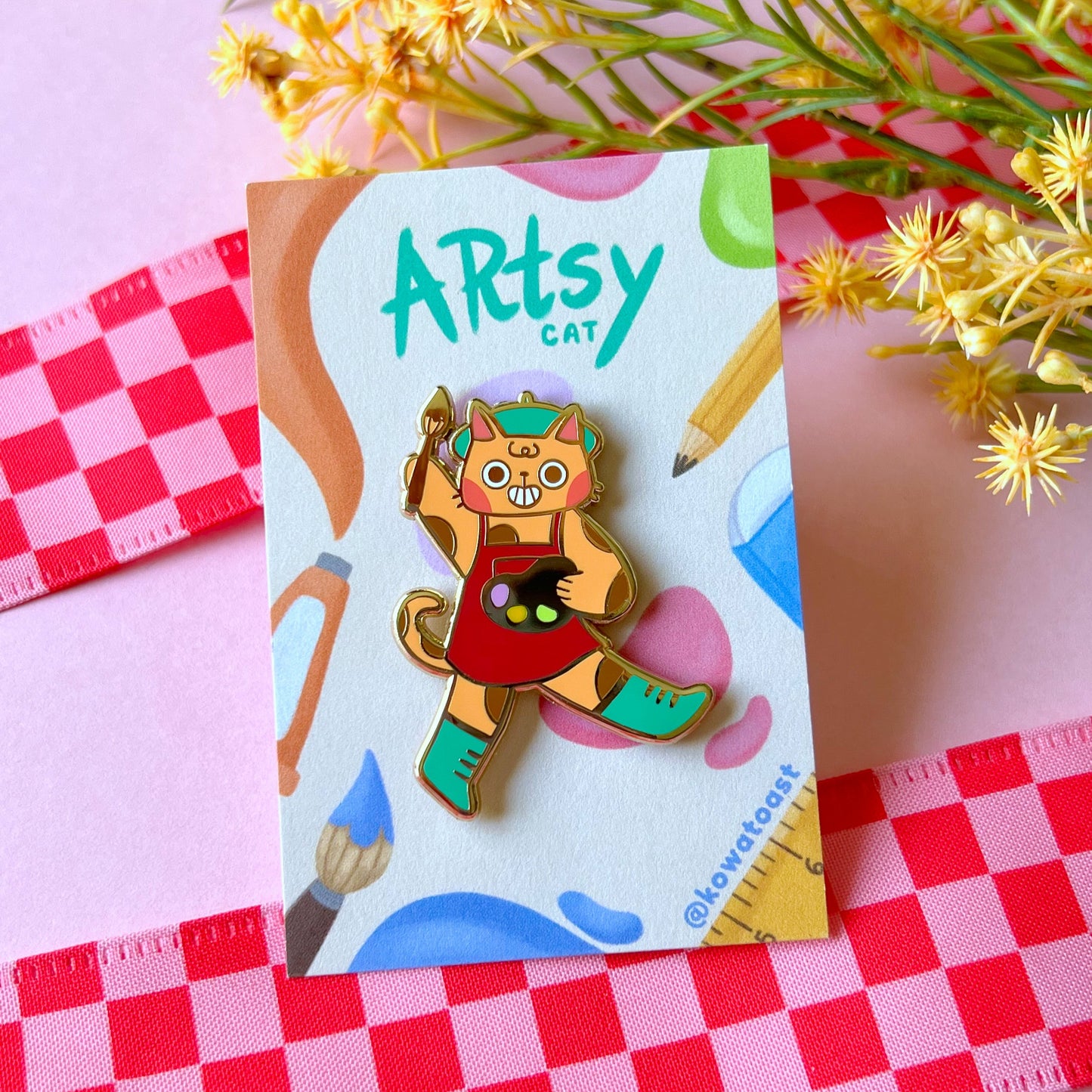 Artsy Cat | Enamel Pin
