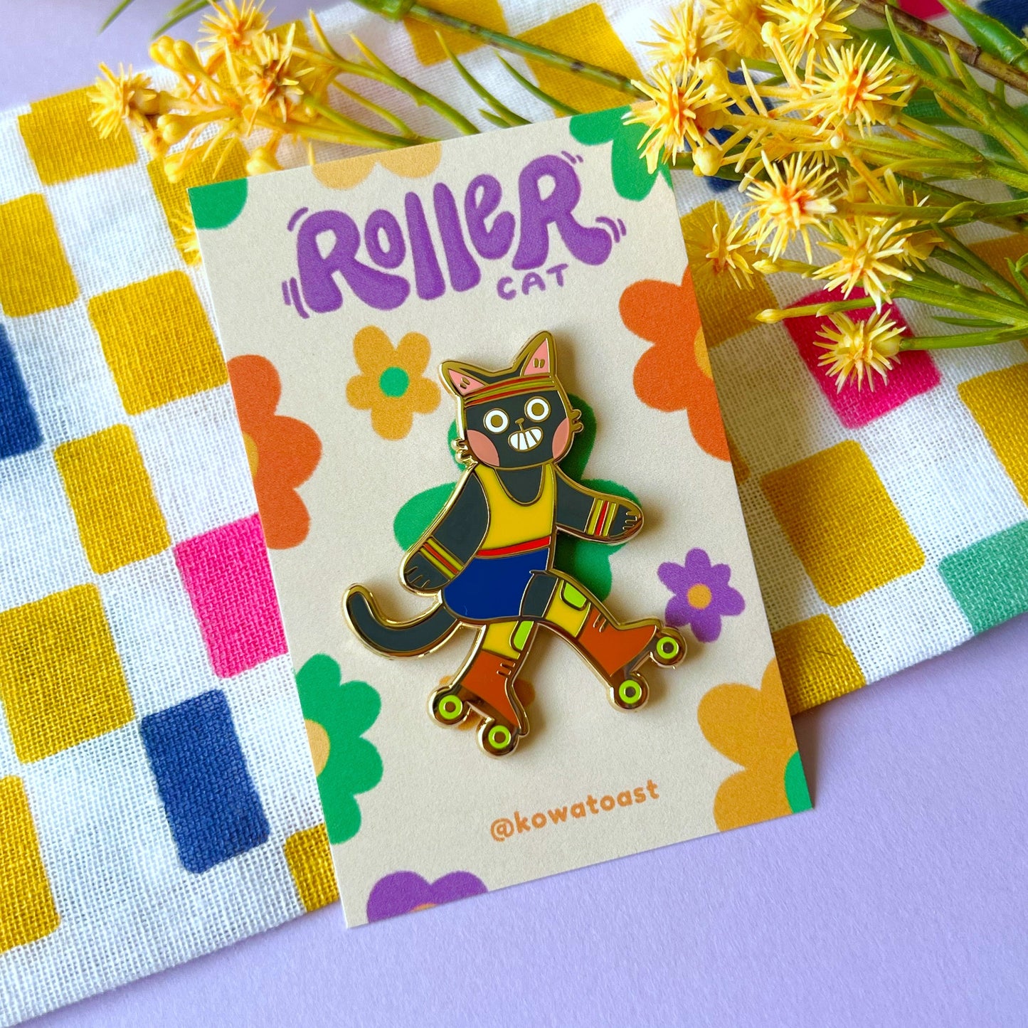 Roller Cat | Enamel Pin