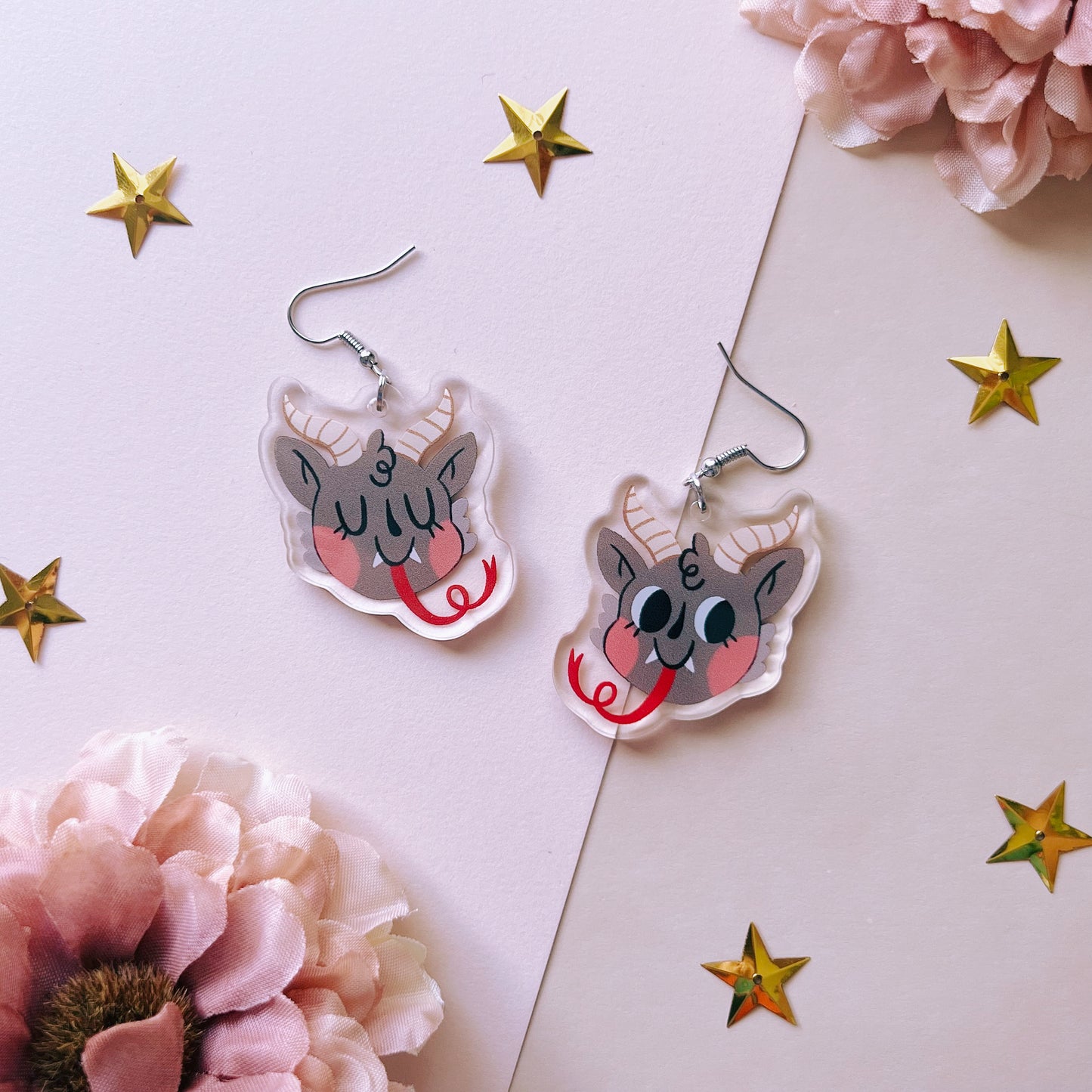Merry Krampus | Acrylic Earrings