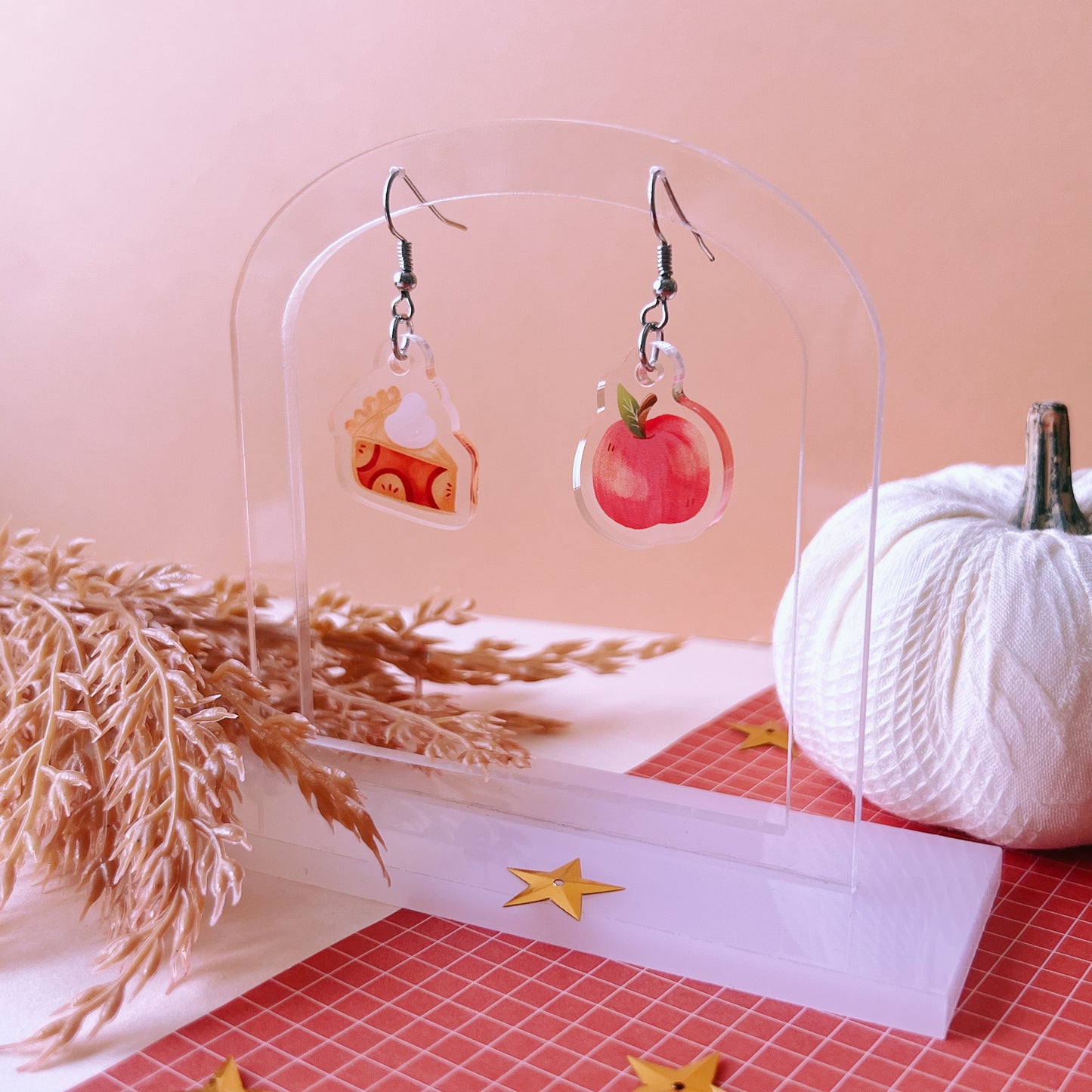 Apple Pie | Acrylic Earrings