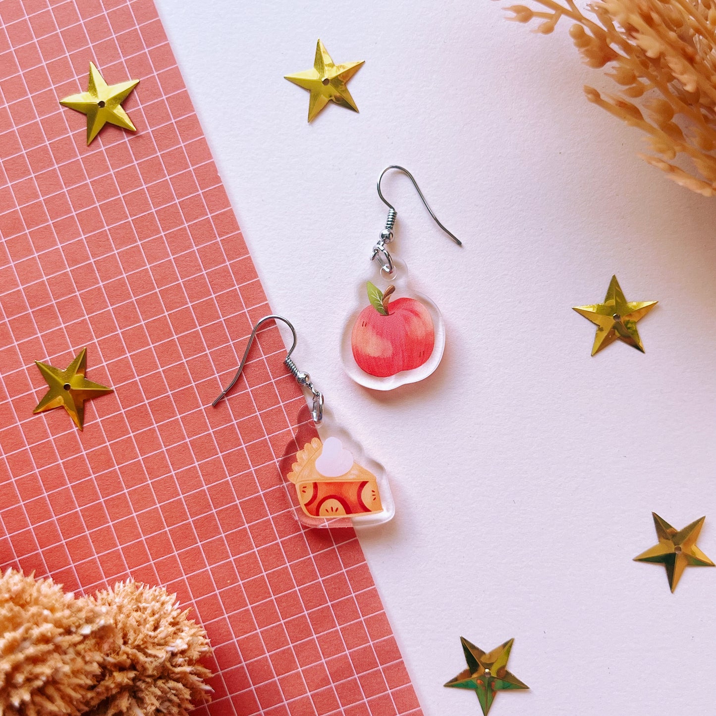 Apple Pie | Acrylic Earrings