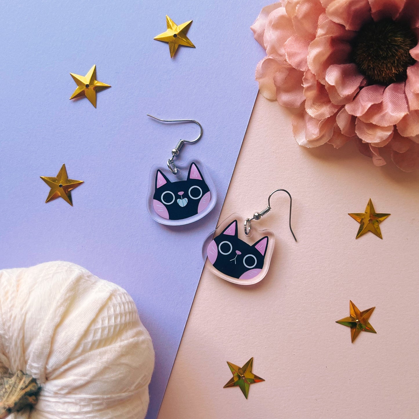 Lucky Cat | Acrylic Earrings