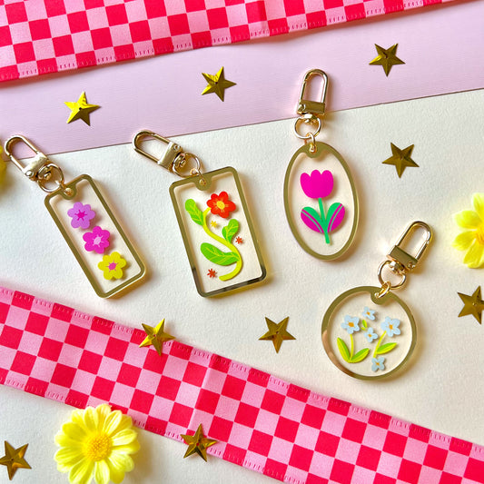 Assorted Florals | Acrylic Keychains