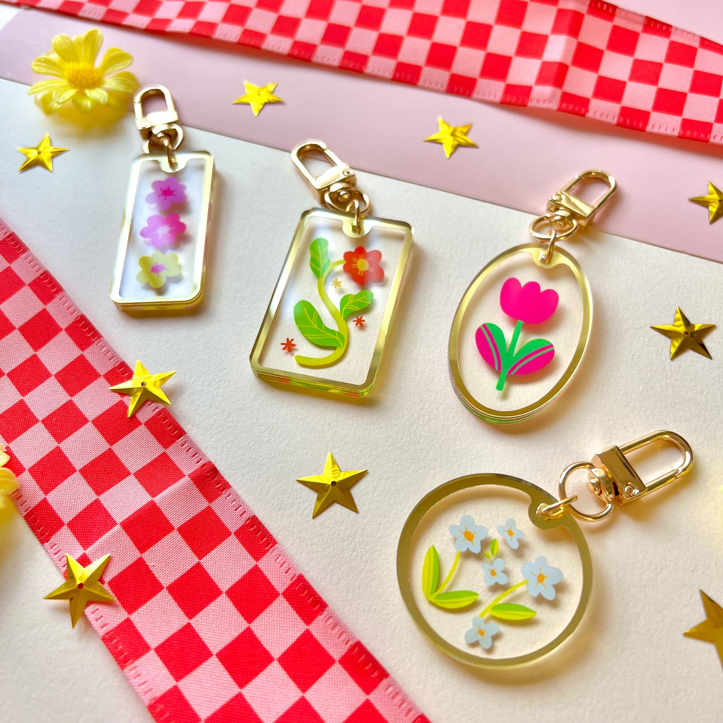 Assorted Florals | Acrylic Keychains