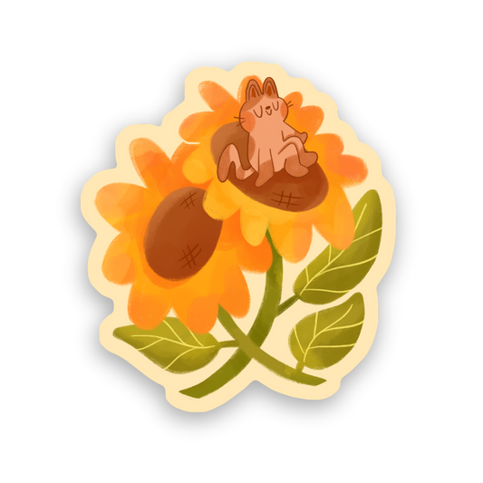 Sunflower Cat | Sticker