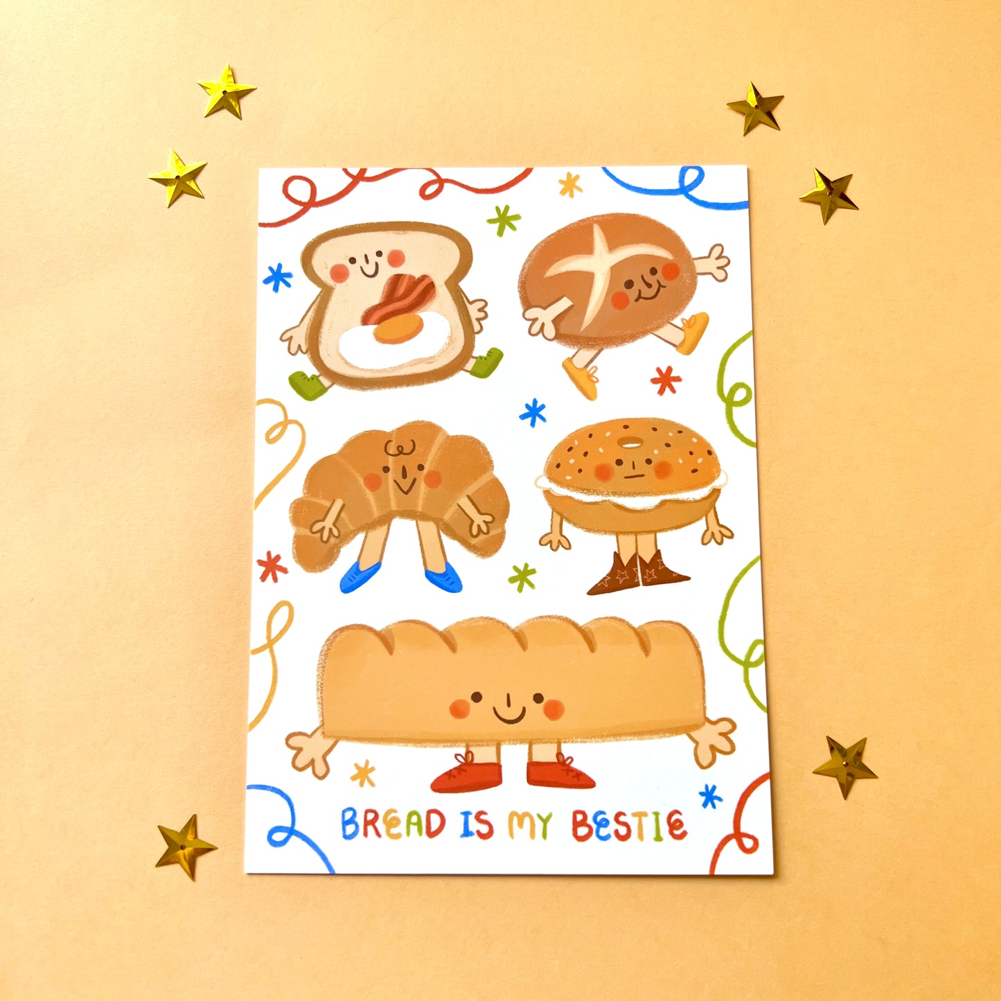 Bread Is My Bestie | 5x7 Print