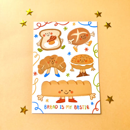 Bread Is My Bestie | 5x7 Print
