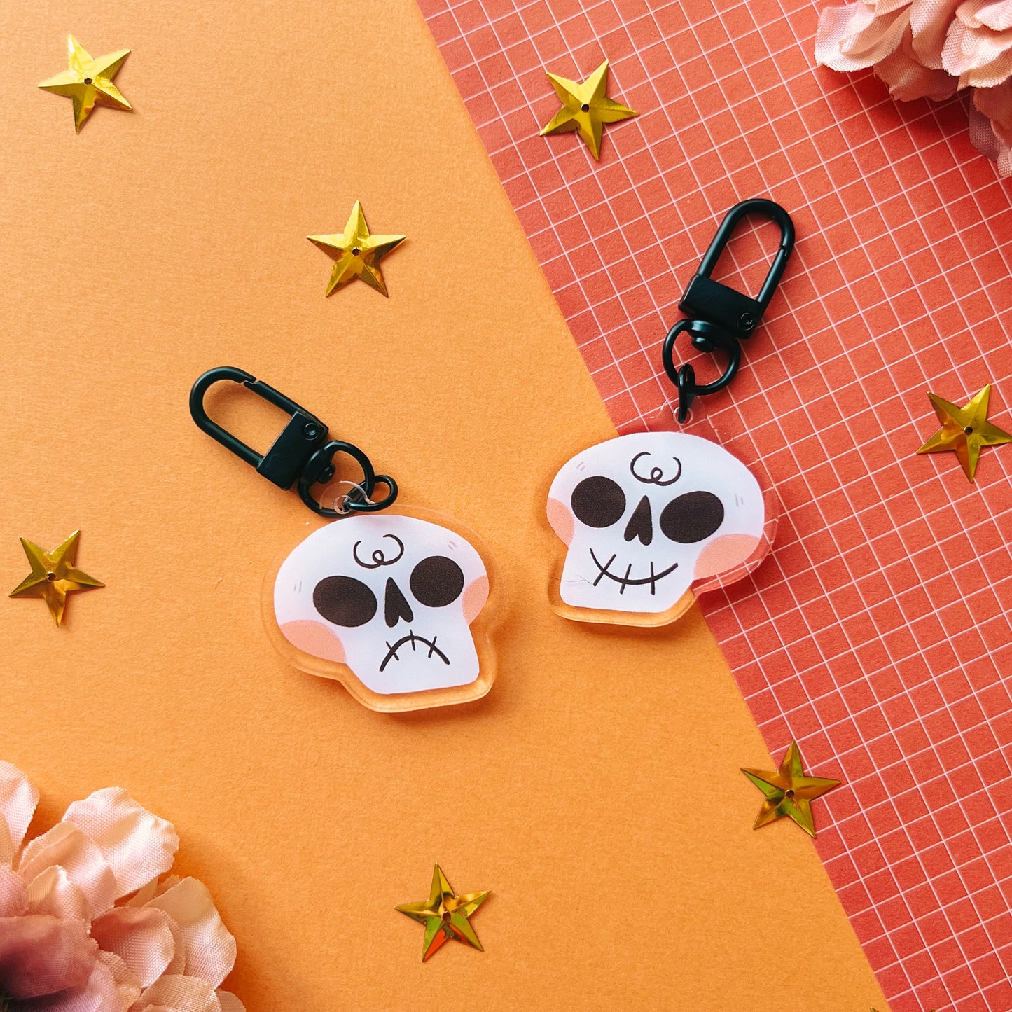 Skelly Moods | Acrylic Keychain Set